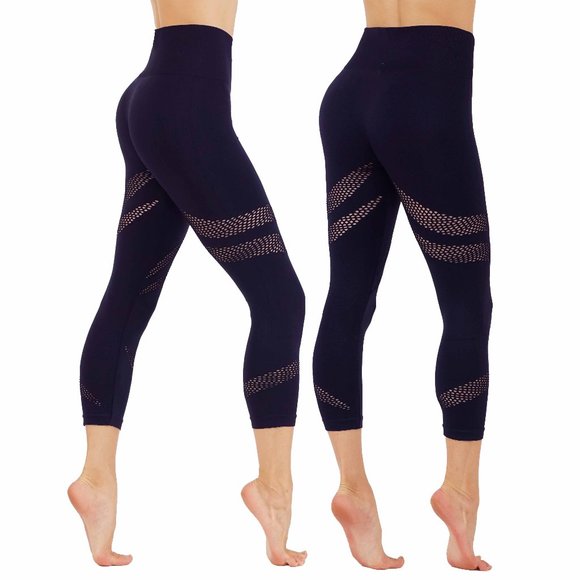 Pants - Sexy seamless 7/8 mesh leggings